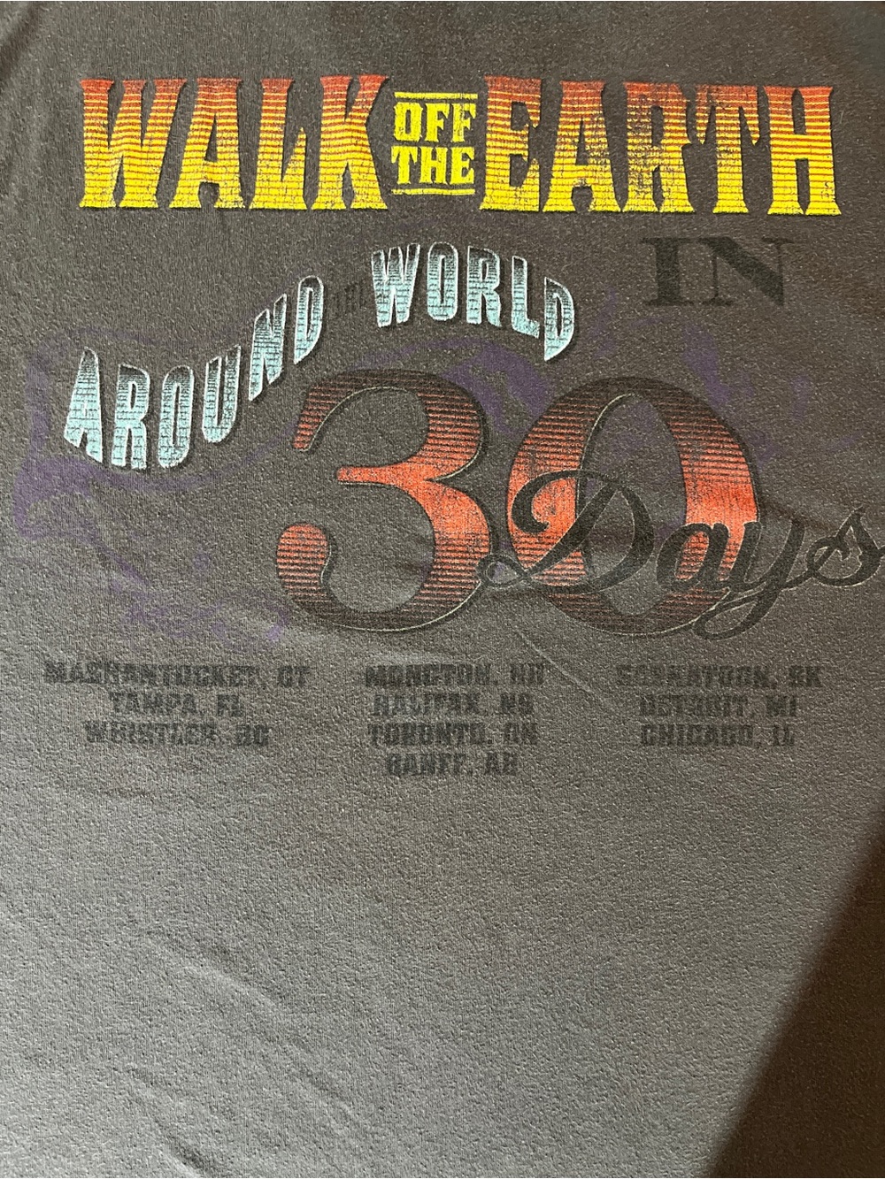 Next Level Apparel - walk off the earth - Black Short Sleeve Tee Vintage Graphic - Picture 4 of 8